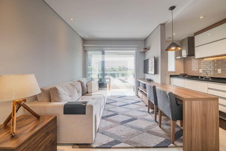 Sala de apartamento para alugar com 1 quarto, 50m² em Campo Belo, São Paulo