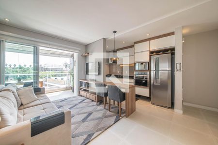 Sala de apartamento para alugar com 1 quarto, 50m² em Campo Belo, São Paulo