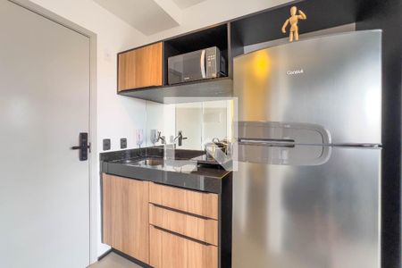 Cozinha de kitnet/studio para alugar com 1 quarto, 21m² em Vila Mariana, São Paulo