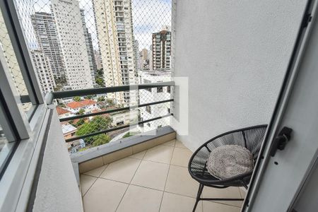 Varanda da sala de apartamento à venda com 1 quarto, 60m² em Vila Mariana, São Paulo