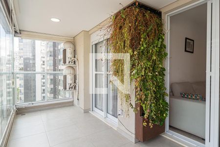 Varanda da Sala de apartamento para alugar com 1 quarto, 49m² em Cerqueira César, São Paulo