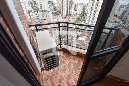 Varanda da sala de apartamento à venda com 1 quarto, 42m² em Vila Mariana, São Paulo