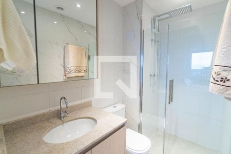 Banheiro de kitnet/studio para alugar com 1 quarto, 27m² em Vila Clementino, São Paulo