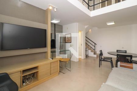 Sala/Cozinha de apartamento à venda com 1 quarto, 72m² em Vila Madalena, São Paulo