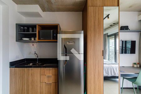 Cozinha de kitnet/studio à venda com 1 quarto, 35m² em Jardim das Acacias, São Paulo