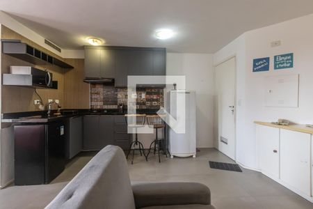 Sala de apartamento para alugar com 1 quarto, 40m² em Moema, São Paulo