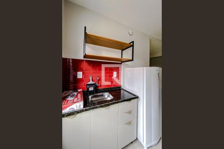 Cozinha de kitnet/studio para alugar com 1 quarto, 20m² em Barra Funda, São Paulo