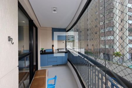 Varanda Gourmet de apartamento à venda com 3 quartos, 120m² em Jardim, Santo André