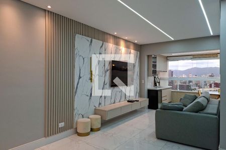 Sala de apartamento para alugar com 3 quartos, 112m² em Canto do Forte, Praia Grande