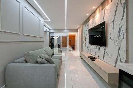 Sala de apartamento para alugar com 3 quartos, 112m² em Canto do Forte, Praia Grande