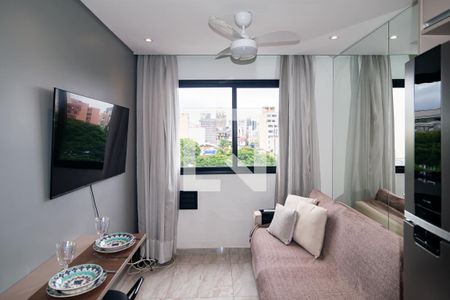 Sala / Cozinha de apartamento à venda com 1 quarto, 25m² em Bela Vista, São Paulo