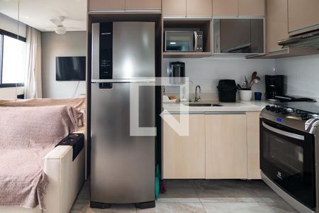 Sala / Cozinha de apartamento à venda com 1 quarto, 25m² em Bela Vista, São Paulo