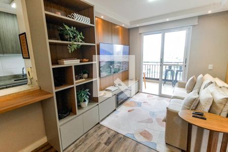 Sala de apartamento à venda com 3 quartos, 80m² em Chácara Agrindus, Taboão da Serra