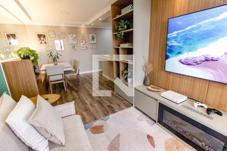 Sala de apartamento à venda com 3 quartos, 80m² em Chácara Agrindus, Taboão da Serra