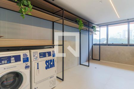 Área Comum - Lavanderia de kitnet/studio à venda com 1 quarto, 27m² em Santo Amaro, São Paulo
