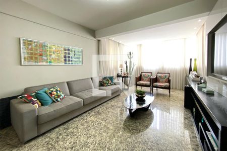 Sala de apartamento à venda com 4 quartos, 127m² em Serra, Belo Horizonte