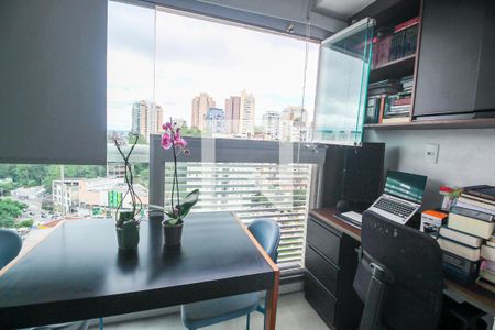 Varanda da Sala de kitnet/studio à venda com 1 quarto, 40m² em Panamby, São Paulo