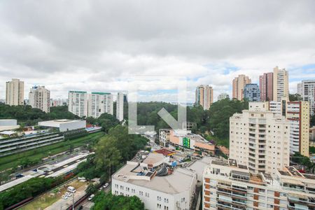 Vista da Varanda da Sala de kitnet/studio à venda com 1 quarto, 40m² em Panamby, São Paulo