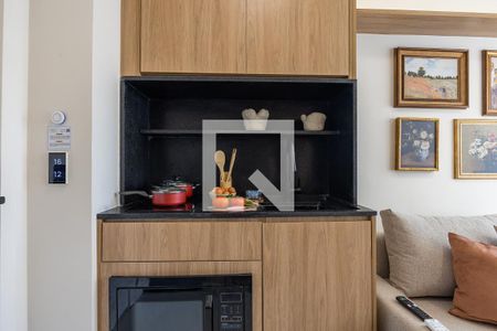 Cozinha de kitnet/studio para alugar com 1 quarto, 24m² em Vila Nova Conceição, São Paulo