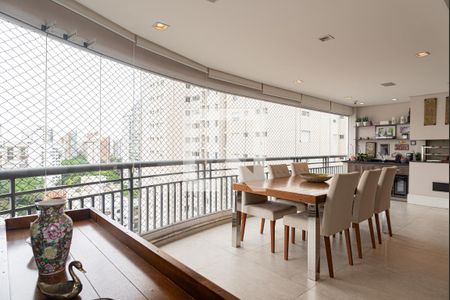 Varanda da Sala de apartamento à venda com 3 quartos, 136m² em Campo Belo, São Paulo