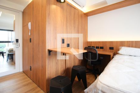 Suíte/Cozinha de kitnet/studio à venda com 1 quarto, 21m² em Indianópolis, São Paulo