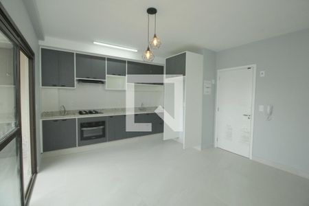 Sala/Cozinha de apartamento à venda com 1 quarto, 51m² em Parque das Nações, Santo André