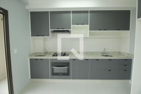 Sala/Cozinha de apartamento à venda com 1 quarto, 51m² em Parque das Nações, Santo André