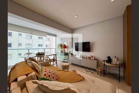 Sala de apartamento para alugar com 1 quarto, 47m² em Campo Belo, São Paulo