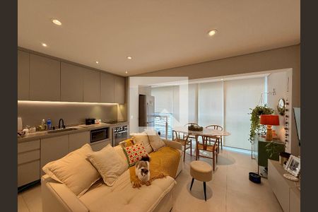 Sala de apartamento para alugar com 1 quarto, 47m² em Campo Belo, São Paulo