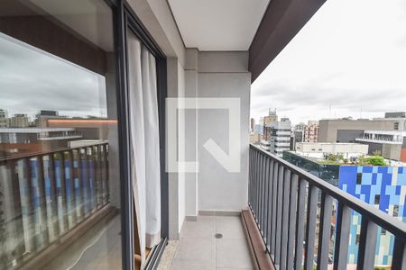 Varanda de kitnet/studio para alugar com 1 quarto, 28m² em Paraíso, São Paulo