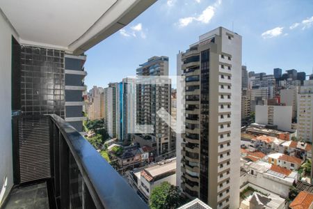Varanda e Vista de kitnet/studio para alugar com 1 quarto, 26m² em Jardim Paulista, São Paulo