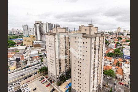 Sala/Cozinha - Vista de apartamento para alugar com 1 quarto, 24m² em Belenzinho, São Paulo