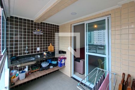 Sacada  de apartamento para alugar com 1 quarto, 55m² em Vila Caiçara, Praia Grande
