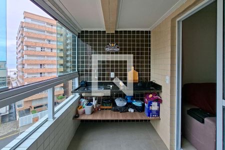 Sacada  de apartamento para alugar com 1 quarto, 55m² em Vila Caiçara, Praia Grande