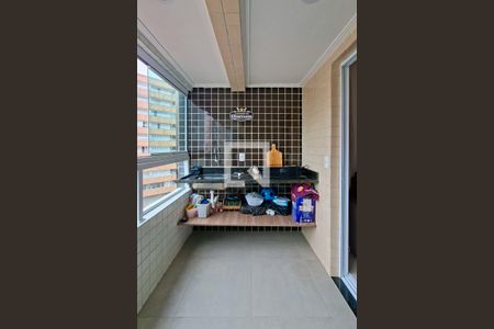 Sacada  de apartamento para alugar com 1 quarto, 55m² em Vila Caiçara, Praia Grande