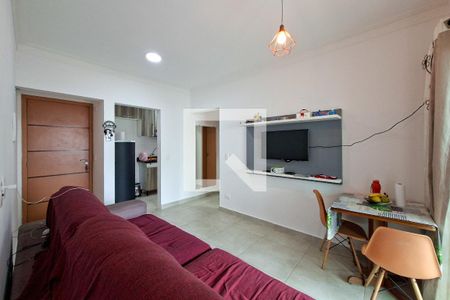 Sala de apartamento para alugar com 1 quarto, 55m² em Vila Caiçara, Praia Grande