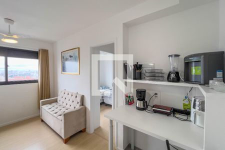 Sala e cozinha de apartamento para alugar com 1 quarto, 30m² em Sé, São Paulo