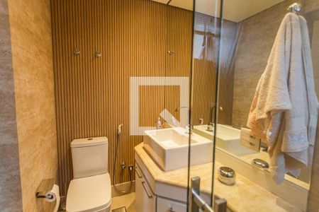 Banheiro da Suíte de apartamento à venda com 3 quartos, 87m² em Funcionários, Belo Horizonte