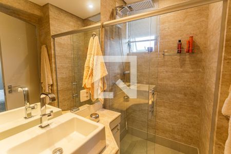 Banheiro da Suíte de apartamento à venda com 3 quartos, 87m² em Funcionários, Belo Horizonte