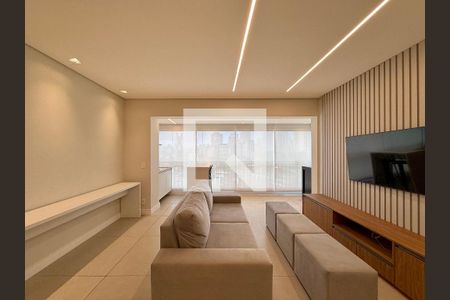 Sala  de apartamento à venda com 1 quarto, 64m² em Vila Cordeiro, São Paulo