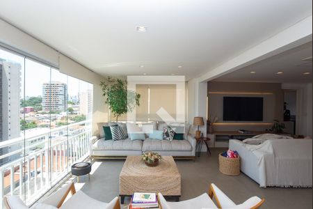 Varanda Gourmet de apartamento à venda com 3 quartos, 177m² em Vila Romana, São Paulo