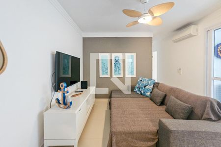 Sala de apartamento para alugar com 3 quartos, 85m² em Barra Funda, Guarujá