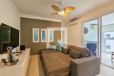 Sala de apartamento para alugar com 3 quartos, 85m² em Barra Funda, Guarujá