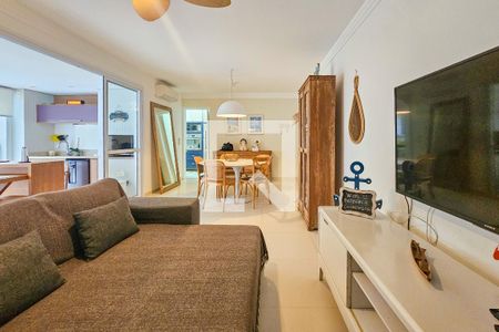 Sala de apartamento para alugar com 3 quartos, 85m² em Barra Funda, Guarujá