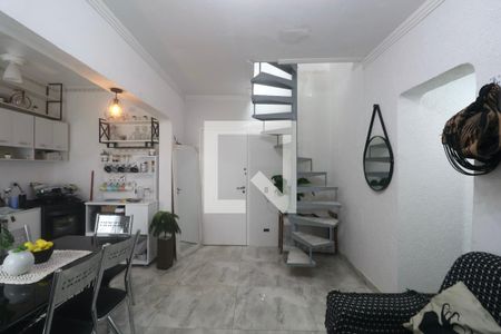 Sala de apartamento para alugar com 2 quartos, 100m² em Jardim Tres Marias, Guarujá