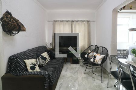 Sala de apartamento para alugar com 2 quartos, 100m² em Jardim Tres Marias, Guarujá