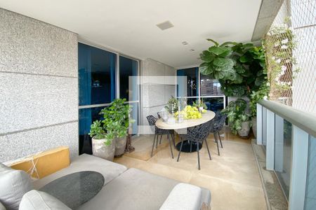 Varanda da Sala de apartamento à venda com 4 quartos, 209m² em Lourdes, Belo Horizonte