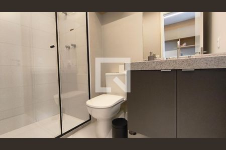 Banheiro de kitnet/studio para alugar com 1 quarto, 24m² em Vila Mariana, São Paulo