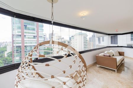 Varanda da Sala de apartamento à venda com 6 quartos, 600m² em Campo Belo, São Paulo