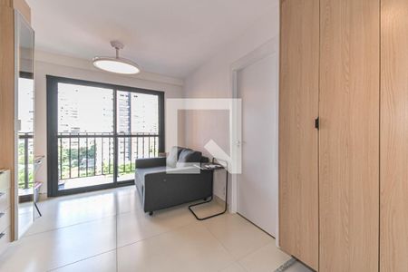 Sala - Cozinha Integrada de apartamento para alugar com 1 quarto, 26m² em Campo Belo, São Paulo
